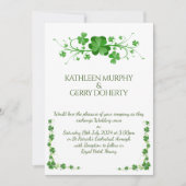 Invitation Clover celtique Shamrock traditionnel (Devant)
