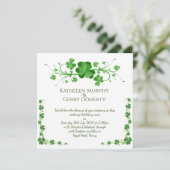 Invitation Clover celtique Shamrock traditionnel (Debout devant)