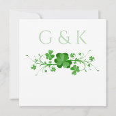 Invitation Clover celtique Shamrock traditionnel (Dos)