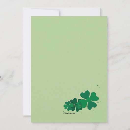 Invitation Clover Frame Photo (Dos)