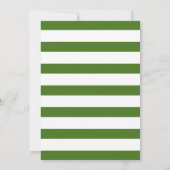 Invitation Clover, rayures vertes Irlandais mariage couples d (Dos)