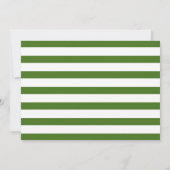 Invitation Clover vert, fête de fiançailles mariages rayées (Dos)