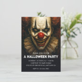 Invitation Clown Carnaval des cris Parti d'Halloween (Debout devant)