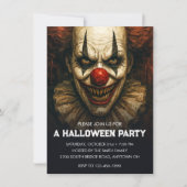 Invitation Clown Carnaval des cris Parti d'Halloween (Devant)