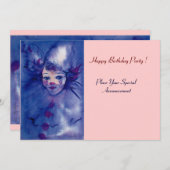 INVITATION CLOWN DANS PURPLE (Devant / Derrière)