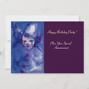 INVITATION CLOWN DANS PURPLE