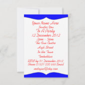 Invitation Clown de cirque coloré mignon (Dos)