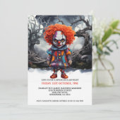 Invitation Clown d'Halloween à Woods (Debout devant)