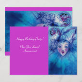 INVITATION CLOWN EN BLEU (Devant / Derrière)