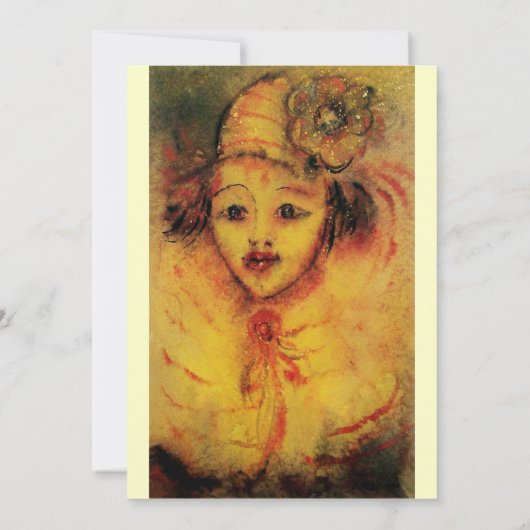 INVITATION CLOWN EN JAUNE (Dos)