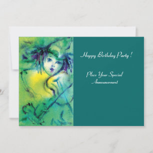 INVITATION CLOWN EN VERT