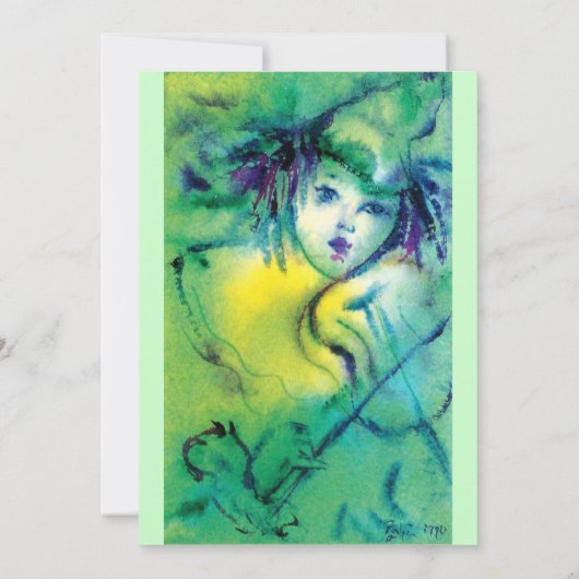 INVITATION CLOWN EN VERT (Dos)