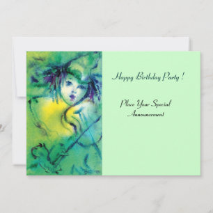 INVITATION CLOWN EN VERT