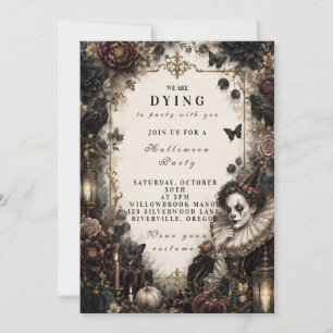 Invitation Clown Enchanté Mascarade d'Halloween