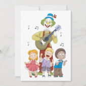 Invitation Clown Jouant La Guitare (Devant)