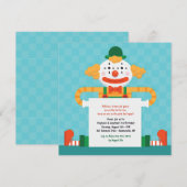 Invitation Clown Joyeux (Devant / Derrière)
