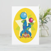 Invitation Clown sur sa tête (Debout devant)