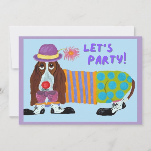 Invitation clownesque pour l'anniversaire de Basse (Devant)