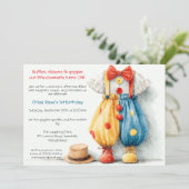 Invitation Clownette Couture 1er anniversaire (Debout devant)