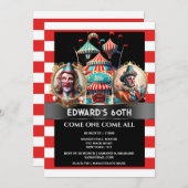 Invitation Clowns de cirque carnaval showman drapeaux de tent (Devant / Derrière)