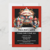Invitation Clowns du cirque carnaval signe l'anniversaire des (Devant)