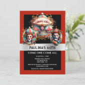 Invitation Clowns du cirque carnaval signe l'anniversaire des (Debout devant)