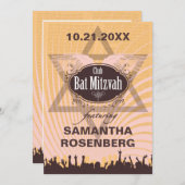 Invitation Club Bat mitzvah (Devant / Derrière)