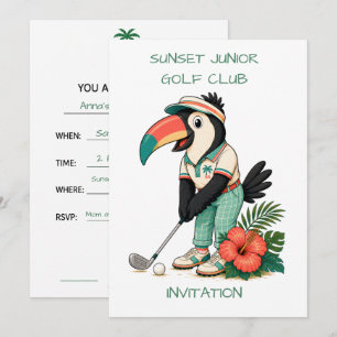 Invitation Club de golf junior personnalisé pour enfants Touc