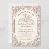 Invitation Club de lecture Her Next Chapter Mariage Marron (Devant)