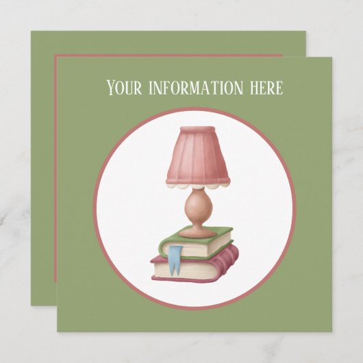 Invitation club de lecture mignon  (Devant / Derrière)