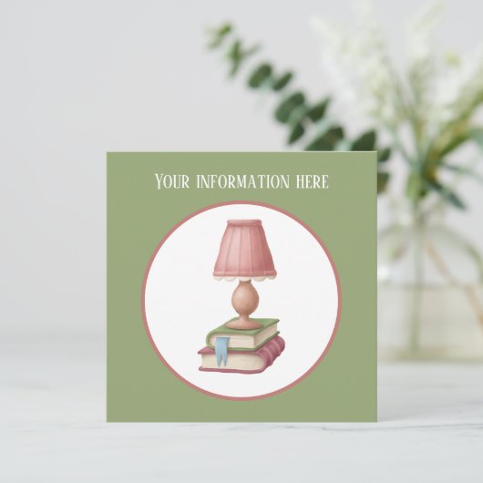 Invitation club de lecture mignon  (Debout devant)