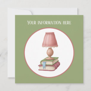Invitation club de lecture mignon 