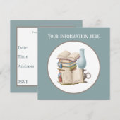 Invitation club de lecture mignon (Devant / Derrière)