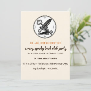 Invitation Club de lecture personnalisé vintage pour Hallowee