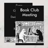 Invitation Club de livres de chat et de chien (Devant / Derrière)