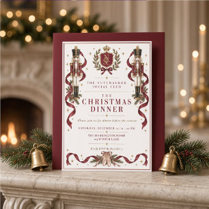 Invitation Club de Noël personnalisé Casse-Noisette