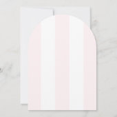 Invitation Club de plage Blush Pink Cabana Stripes Anniversai (Dos)