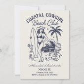 Invitation Club de plage Coastal Cowgirl Bachelorette (Devant)
