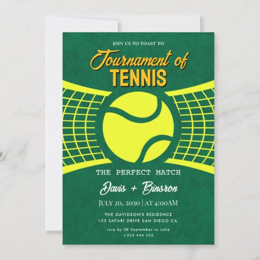 Invitation Club de Tennis Country (Devant)