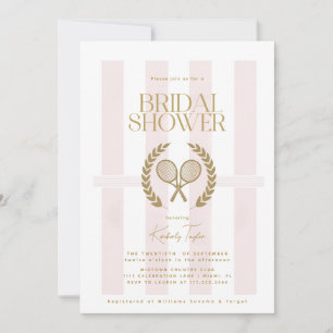 Invitation Club de Tennis Social Club Shower de Mariage