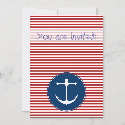 Invitation Club de yacht rouge (Devant)