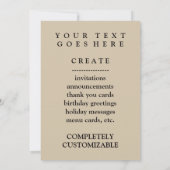 Invitation club-enfant vert (Dos)