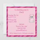 Invitation Club léopard en rose (Dos)