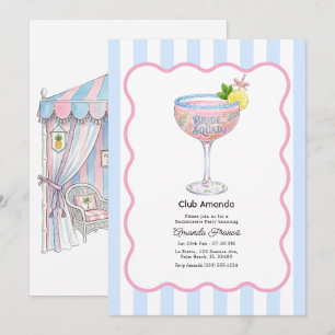 Invitation Club Mariée Palm Beach Enterrement de Vie de Jeune