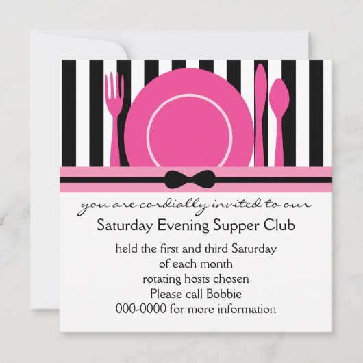 Invitation Club souper Cravate noire (Devant)