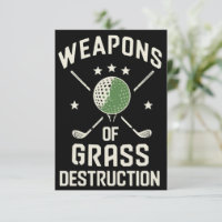 Clubs de golf de destruction d'herbe Sarcastique
