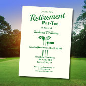 Invitation Clubs de golf de retraite à thème Par Tee