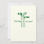 Invitation Clubs de golf de retraite à thème Par Tee (Dos)