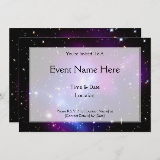 Invitation Cluster Galaxy MACS J0717 (télescope Hubble) (Devant / Derrière)