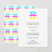 Invitation CMY Mustaches (style presse-lettres) (Devant / Derrière)